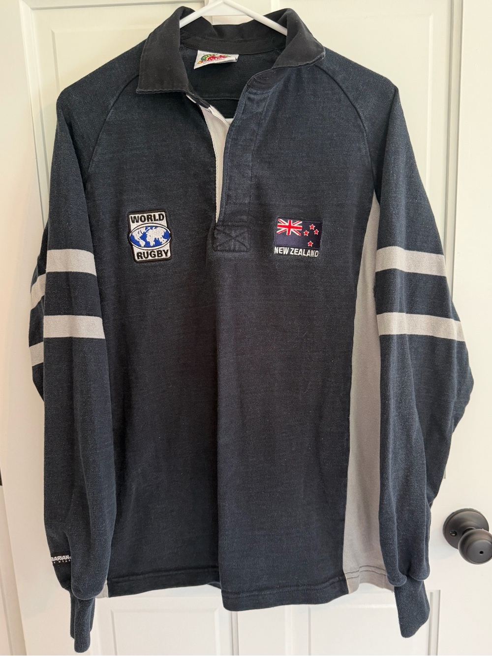 Vintage Barbarian New Zealand World Rugby Jersey Shirt Men’s L Cotton